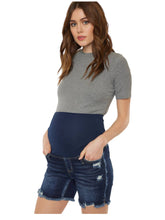 Load image into Gallery viewer, Kan Can Distressed Denim Shorts/ Dark Wash