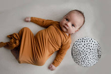 Load image into Gallery viewer, Black & White Poka Dot Knotted Gown