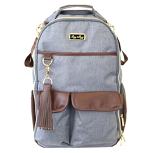 Load image into Gallery viewer, Handsome Heather Gray Boss Backpack™ Diaper Bag