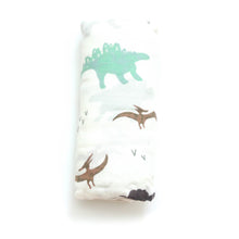 Load image into Gallery viewer, Muslin Swaddle Blanket : Dinosaurs