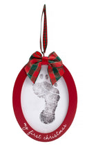 Load image into Gallery viewer, Babyprints Photo Ornament with Clean-Touch Ink Pad, Red