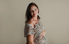 Load image into Gallery viewer, Leopard Maternity Labor & Delivery/ Nursing Gown