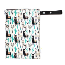 Load image into Gallery viewer, Travel Happens Medium Wet Bag- Llama Town