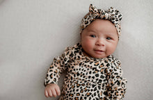 Load image into Gallery viewer, Leopard Knotted Gown & Bow