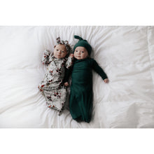 Load image into Gallery viewer, Forest Green Ribbed Knotted Gown