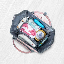 Load image into Gallery viewer, Diaper Bag Backpack (Pink/Gray)