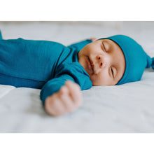 Load image into Gallery viewer, Blue Knotted Gown & Hat