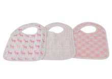 Load image into Gallery viewer, Pop of Pink Snap Bibs - Set of 3