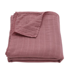 Load image into Gallery viewer, Muslin Swaddle Blanket : Mauve