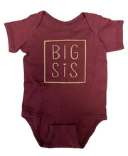 Load image into Gallery viewer, "BIG SIS" Shirts & “Lil Sis” OnesIes (Plum/ Gold Lettering)