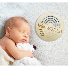 Load image into Gallery viewer, Hello World Blue Rainbow Sign