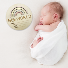 Load image into Gallery viewer, Hello World Honey Days Rainbow Sign