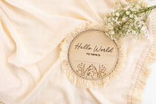 Load image into Gallery viewer, Hello World Wildflower Fringe Sign