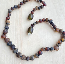 Load image into Gallery viewer, Amber Teething Necklace: Raw Earth Tones