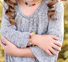 Load image into Gallery viewer, Amber Necklaces & Bracelets- Rainbow(Chakra)