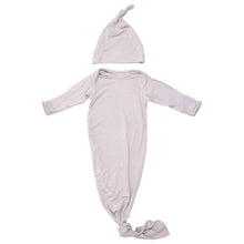 Load image into Gallery viewer, Harbor Mist Ribbed Knotted Gown & Hat