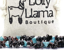 Load image into Gallery viewer, Amber Necklaces & Bracelets- Black & Turquoise