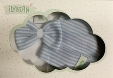 Load image into Gallery viewer, Bow Tie & OnesIe Set- Blue/White Striped