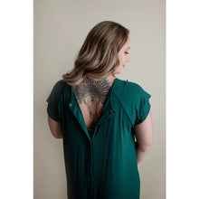 Load image into Gallery viewer, Forest Green Maternity Labor & Delivery/ Nursing Gown