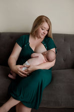 Load image into Gallery viewer, Forest Green Maternity Labor & Delivery/ Nursing Gown