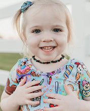 Load image into Gallery viewer, Amber Necklaces & Bracelets- Black & Turquoise