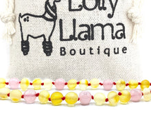 Load image into Gallery viewer, Amber Necklaces/ Bracelets: Rose Quartz