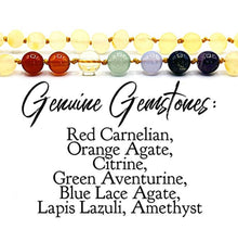Load image into Gallery viewer, Amber Necklaces & Bracelets- Rainbow(Chakra)