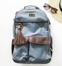 Load image into Gallery viewer, Handsome Heather Gray Boss Backpack™ Diaper Bag