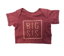 Load image into Gallery viewer, "BIG SIS" Shirts & “Lil Sis” OnesIes (Plum/ Gold Lettering)
