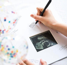 Load image into Gallery viewer, "Hello Little One" Sonogram Guest Book Signature Frame, White