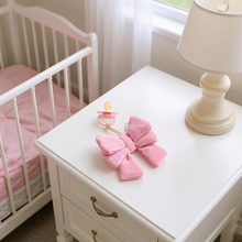 Load image into Gallery viewer, Bitzy Pal Natural Rubber Pacifier &amp; Plush: Bow
