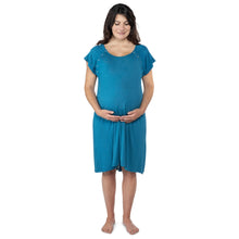 Load image into Gallery viewer, Blue Mommy Labor and Delivery/ Nursing Gown
