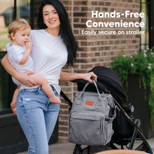 Load image into Gallery viewer, Original Diaper Bag Backpack, Baby Bags with Changing Pad: Classic Gray
