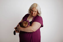 Load image into Gallery viewer, Plum Purple- Labor and Delivery/ Nursing Gown
