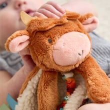 Load image into Gallery viewer, Itzy Lovey Plush Highland Cow- Crinkle/Teether Toy
