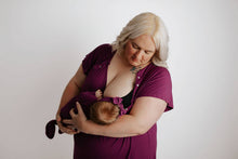 Load image into Gallery viewer, Plum Purple- Labor and Delivery/ Nursing Gown
