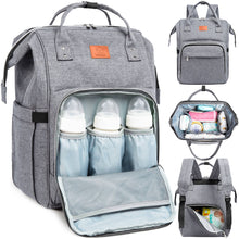 Load image into Gallery viewer, Original Diaper Bag Backpack, Baby Bags with Changing Pad: Classic Gray
