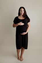 Load image into Gallery viewer, Black Labor &amp; Delivery/ Nursing Gown
