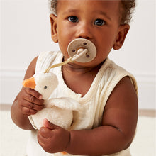 Load image into Gallery viewer, Bitzy Pal Natural Rubber Pacifier &amp; Plush: Goose

