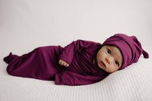 Load image into Gallery viewer, Plum Purple Knotted Gown &amp; Bow
