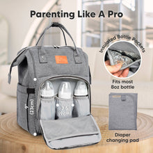 Load image into Gallery viewer, Original Diaper Bag Backpack, Baby Bags with Changing Pad: Classic Gray
