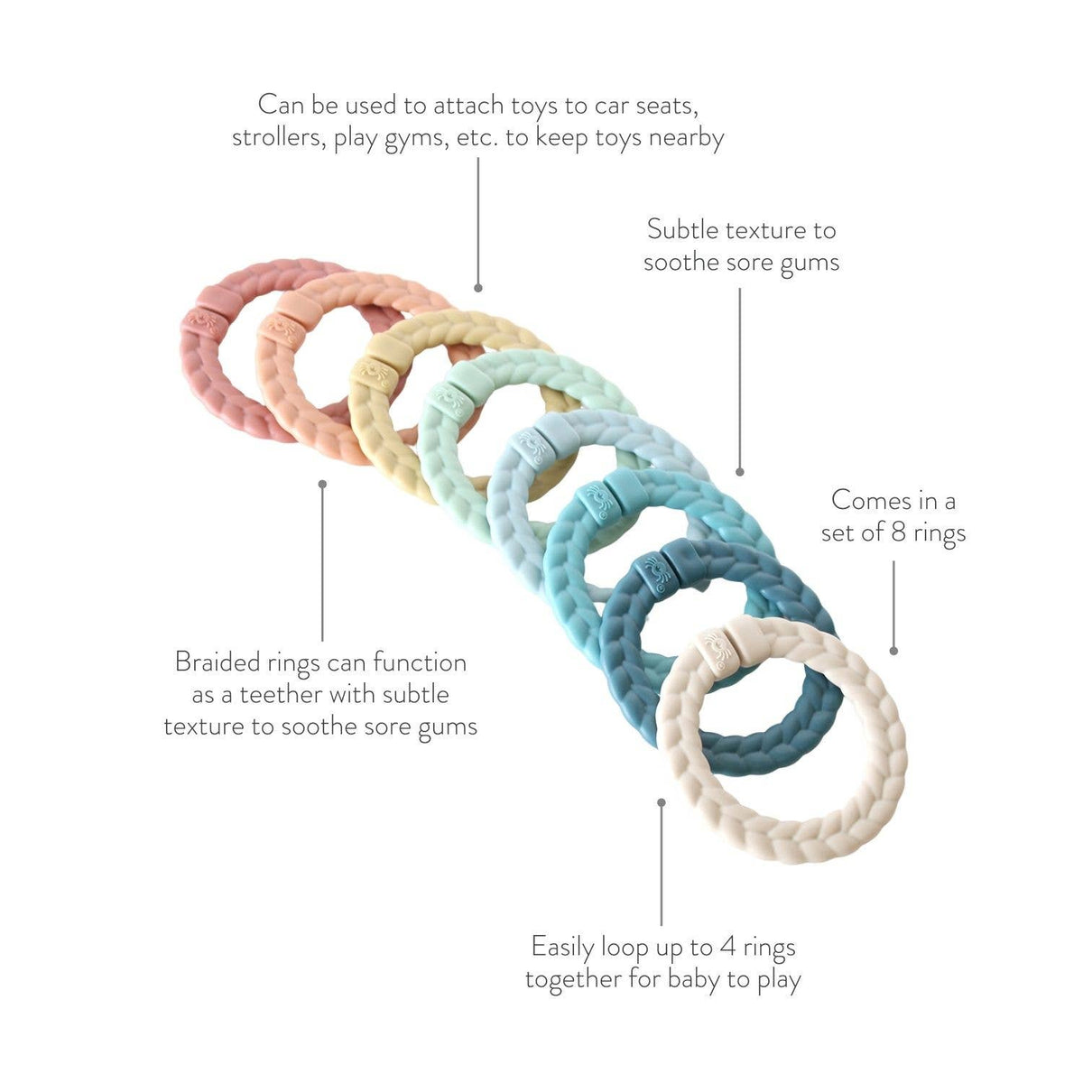 Ritzy Rings Linking Ring Set- Rainbow – My Little Bean 4D Maternity & Baby