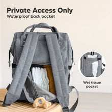 Load image into Gallery viewer, Original Diaper Bag Backpack, Baby Bags with Changing Pad: Classic Gray
