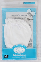 Load image into Gallery viewer, Pastel Cotton Jersey Infant Mittens: Blue
