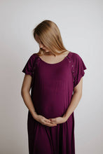 Load image into Gallery viewer, Plum Purple- Labor and Delivery/ Nursing Gown
