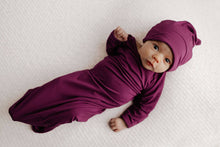 Load image into Gallery viewer, Plum Purple Knotted Gown &amp; Bow
