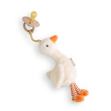 Load image into Gallery viewer, Bitzy Pal Natural Rubber Pacifier &amp; Plush: Goose
