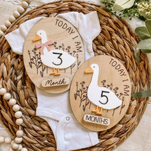 Load image into Gallery viewer, Goose Monthly Milestone Dry Erase Sign: Goose with Bow
