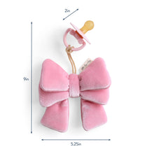 Load image into Gallery viewer, Bitzy Pal Natural Rubber Pacifier &amp; Plush: Bow
