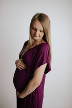 Load image into Gallery viewer, Plum Purple- Labor and Delivery/ Nursing Gown

